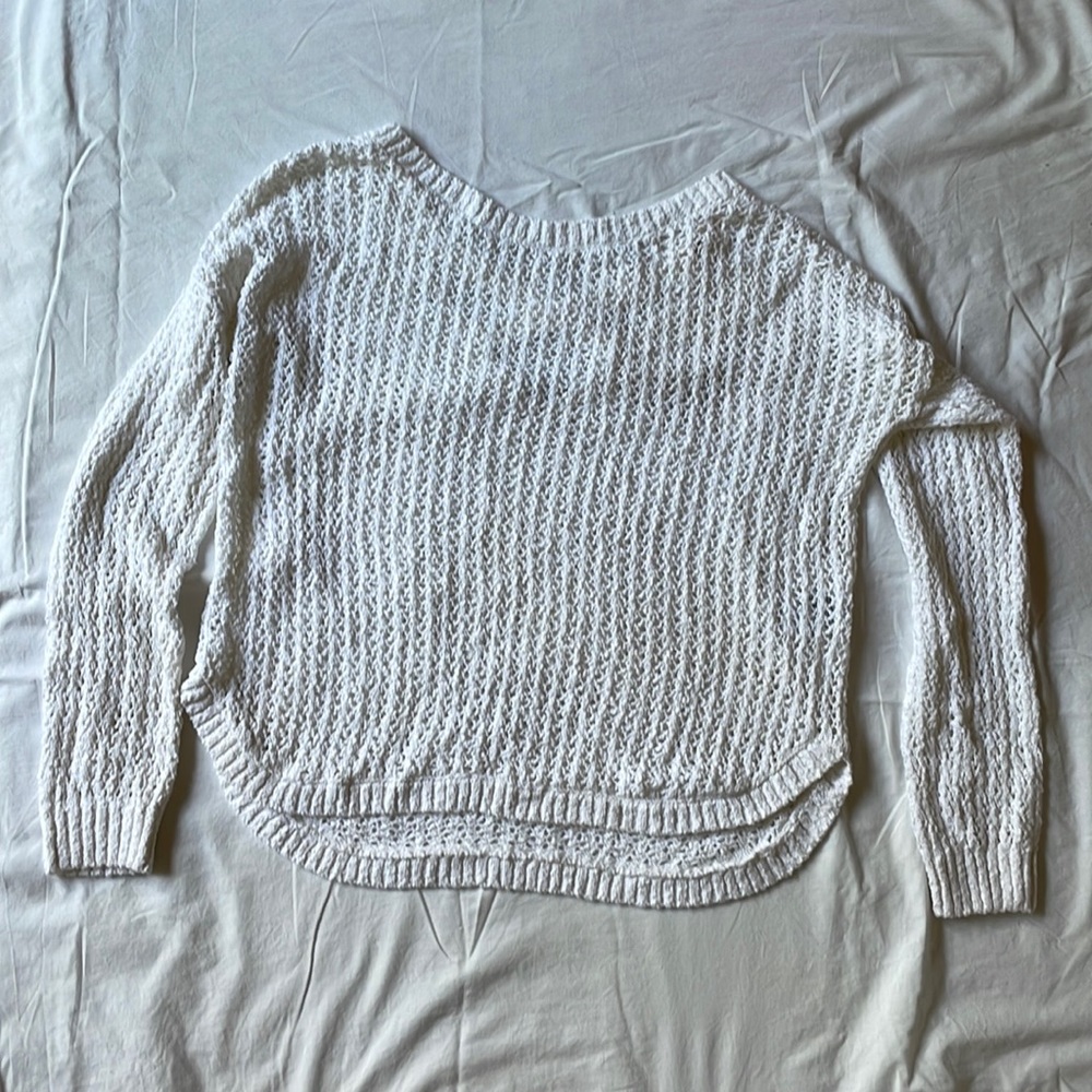 Holister white sweater